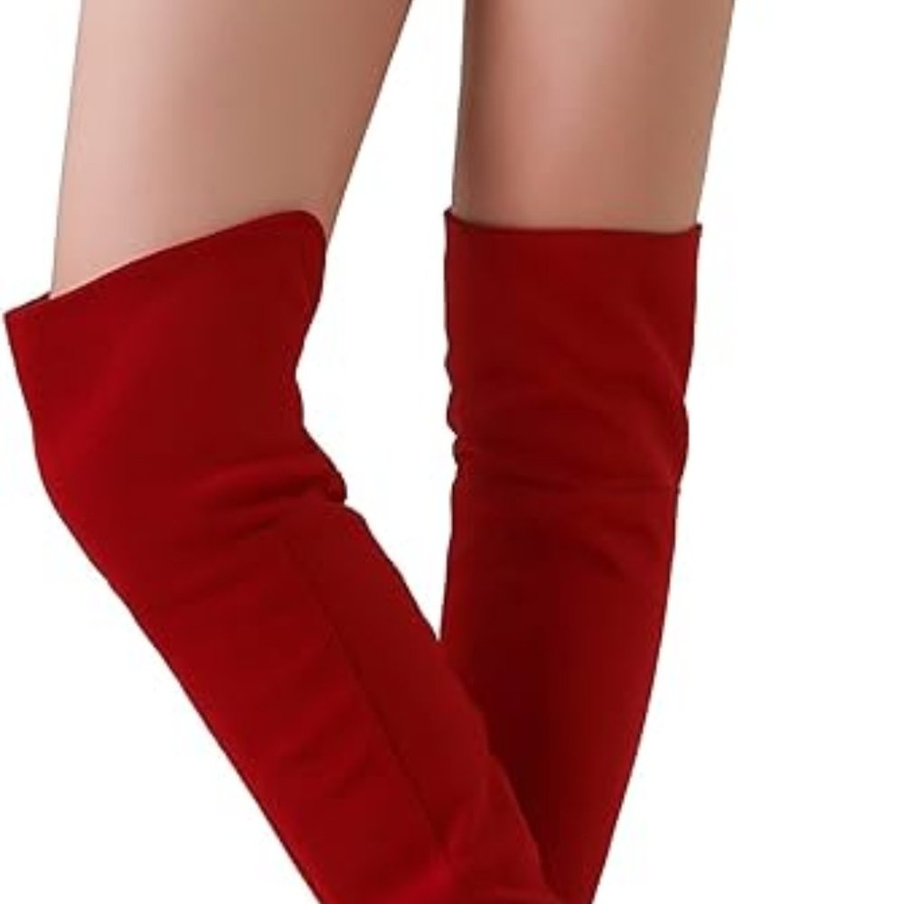 Women's Thigh High Chunky Heel Platform Over The Knee Boots NWT - Picture 3 of 5